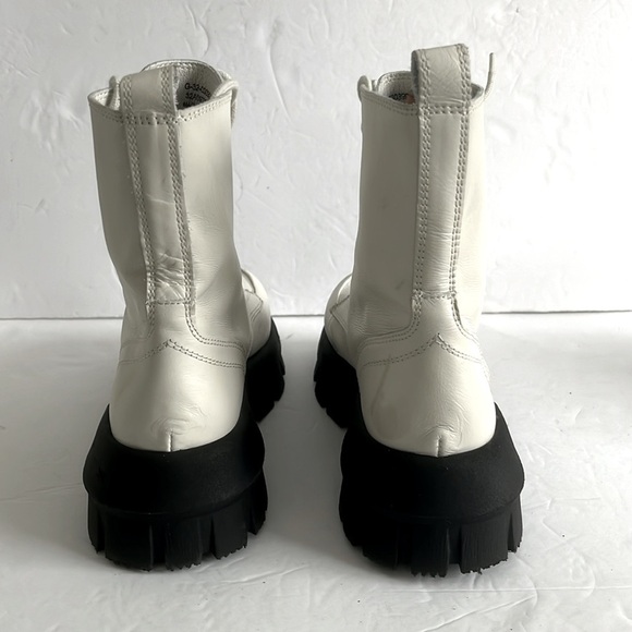 Topshop Leather Women’s Ava Platform Lace Up Combat Boots Size 39 or 8.5US - Picture 5 of 10
